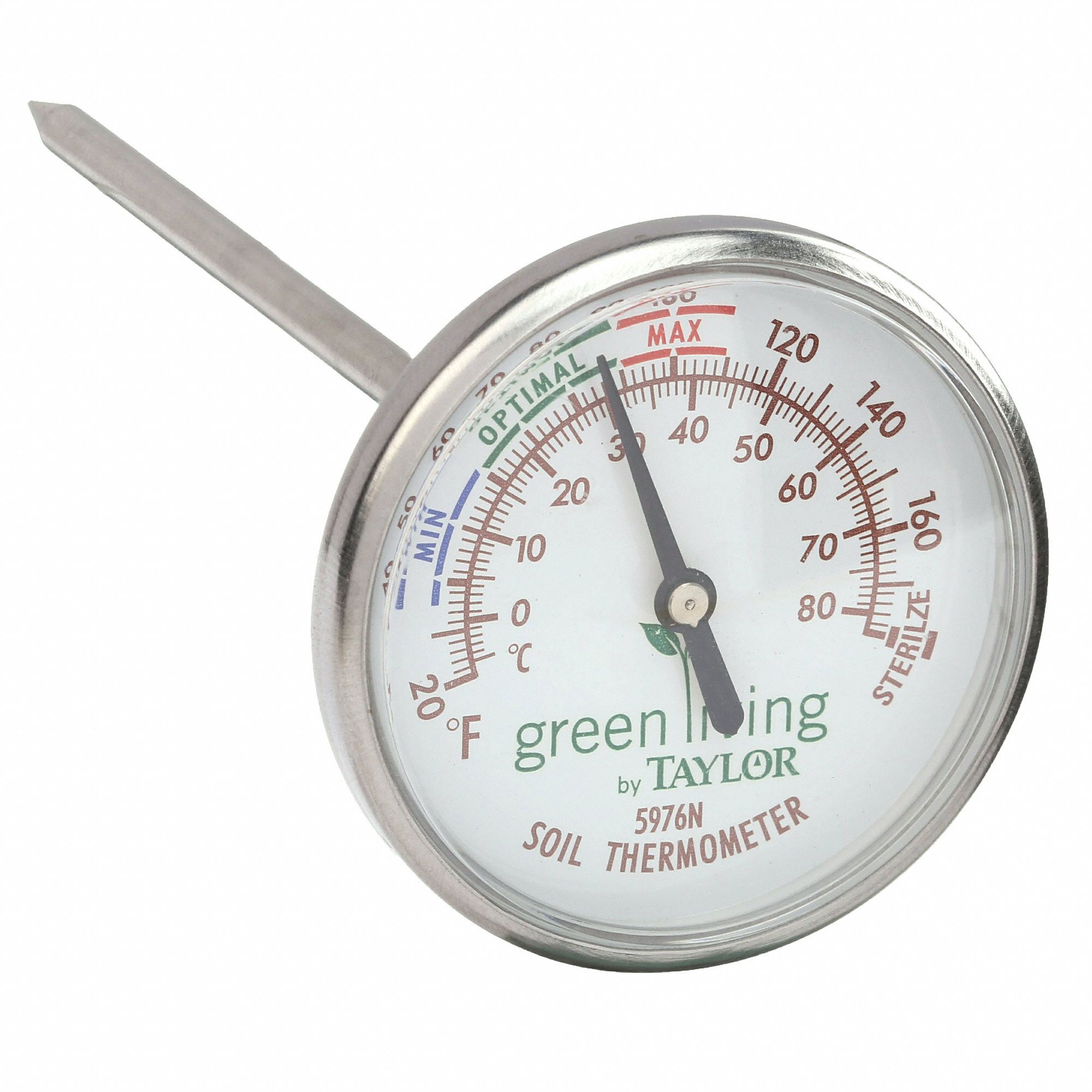 TAYLOR Soil Dial Thermometer Soil Testing 3LPU7597635 Grainger