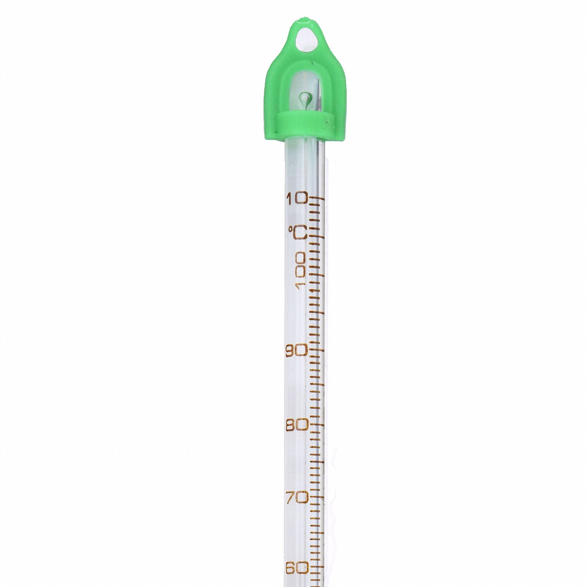 ENVIROSAFE Liquid In Glass Thermometer, Immersion Depth Total