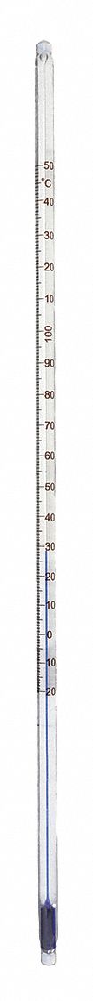 Liquid In Glass Thermometer: -20°C to 150°C, Partial Immersion, 76 mm Immersion Dp
