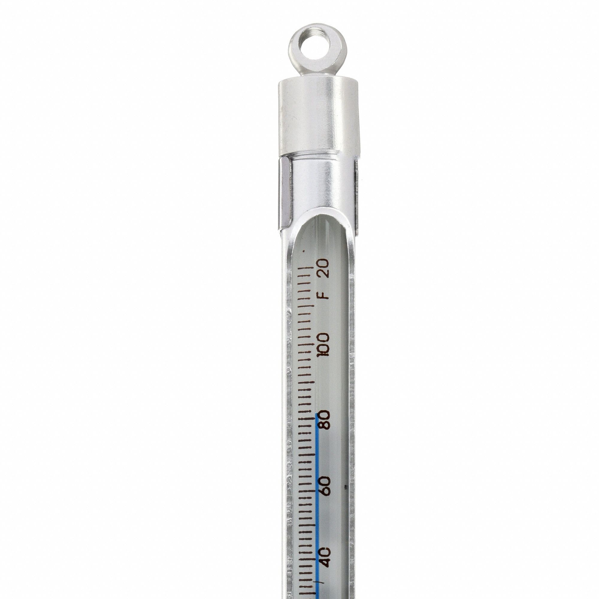 EVERSAFE Liquid In Glass Thermometer NISTTraceable, 30° to 120°F, 150 mm, FEPCoated Glass