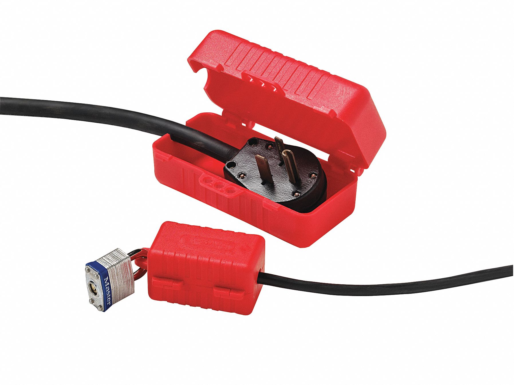 HONEYWELL Plug Lockout, Polypropylene, 110 Voltage, Max. Cord Dia. 1/2