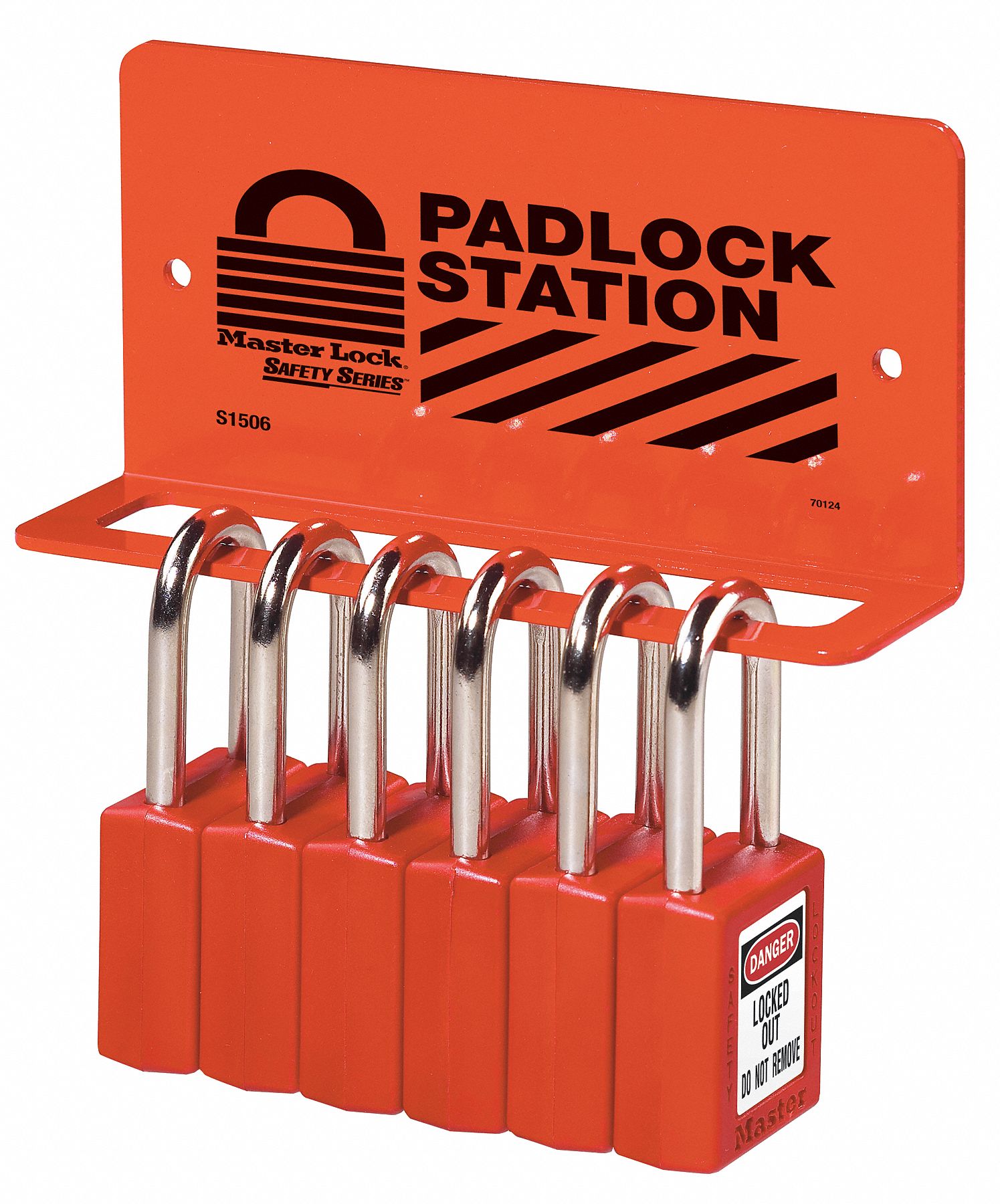 PADLOCK STATION, NO PADLOCKS/UNFILLED, HOLDS 6 TO 8 PADLOCKS