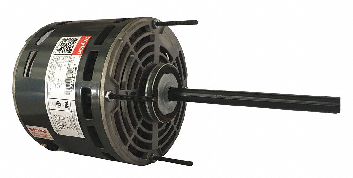 DAYTON Direct Drive Blower Motor: 3 Speed, Open Air-Over, Ring/Stud ...