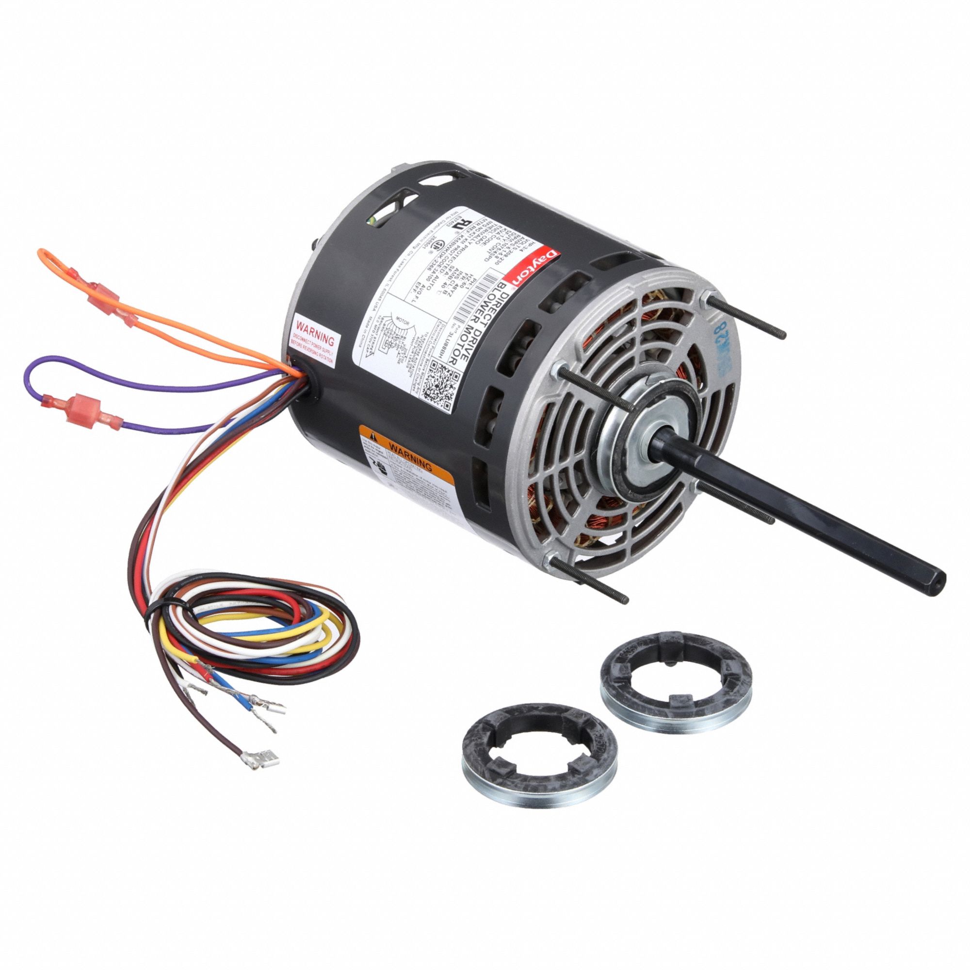 DAYTON, 4 Speed, Open Air-Over, Direct Drive Blower Motor - 3LU88|3LU88 ...