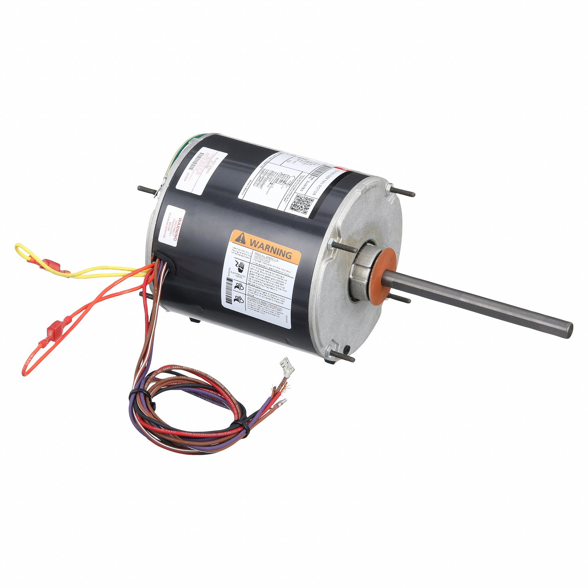 Condenser Fan Motor: Stud Mount, Totally Enclosed Air-Over, 1/3 hp Nameplate Horsepower, Auto