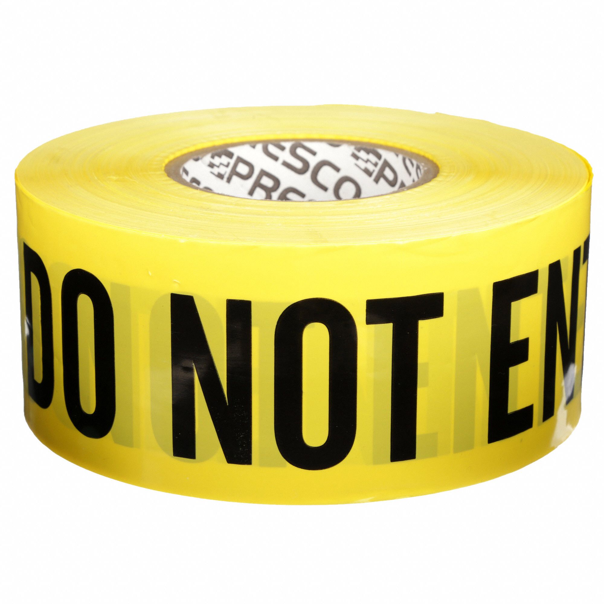 PRESCO PRODUCTS CO Barricade Tape, Yellow, 3 in x 1,000 ft, Caution Do ...