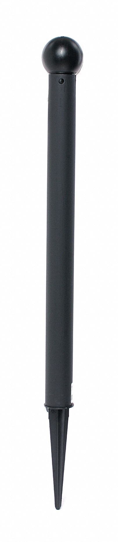 GROUND POST,27 IN. H,BLACK,PK6