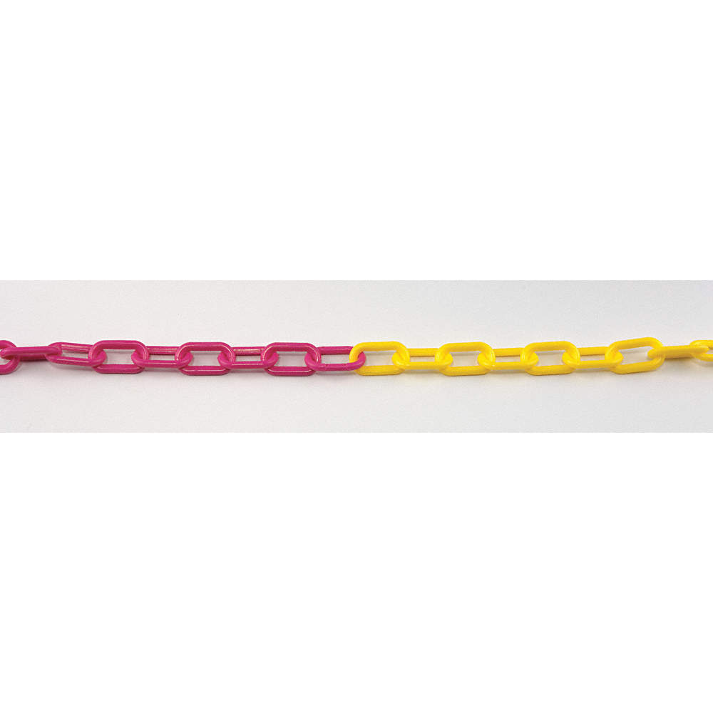 Plastic Chain,2In x 100ft,Magenta/Yellow 50030100