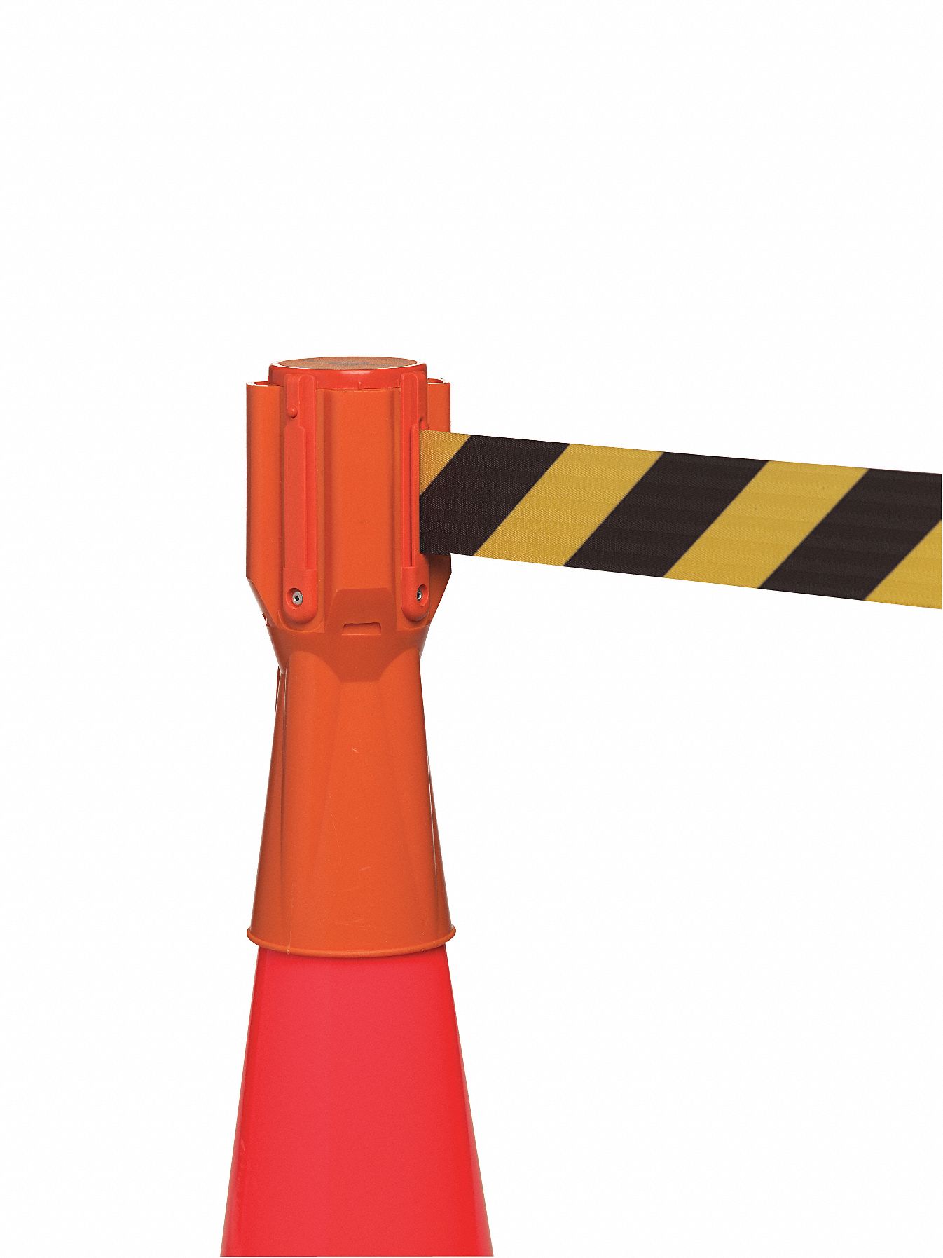 Traffic Cone Topper,Black/Yellow - Grainger