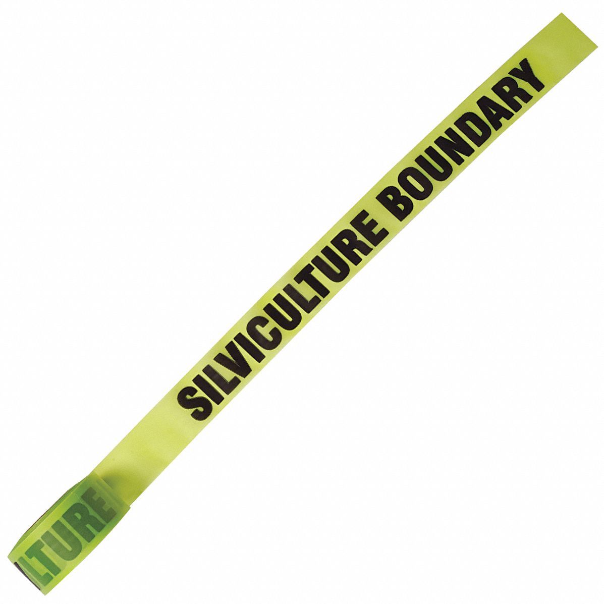 Flagging Tape, Lime Glo/Black, 150 ft