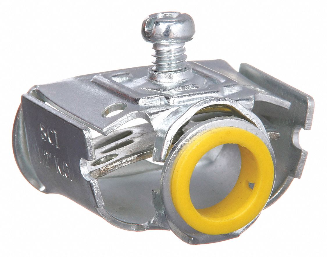 STRAIGHT DUPLEX BOX CONNECTOR, STEEL, ½ IN TRADE SIZE, ½ IN NPT, NON INSULATED