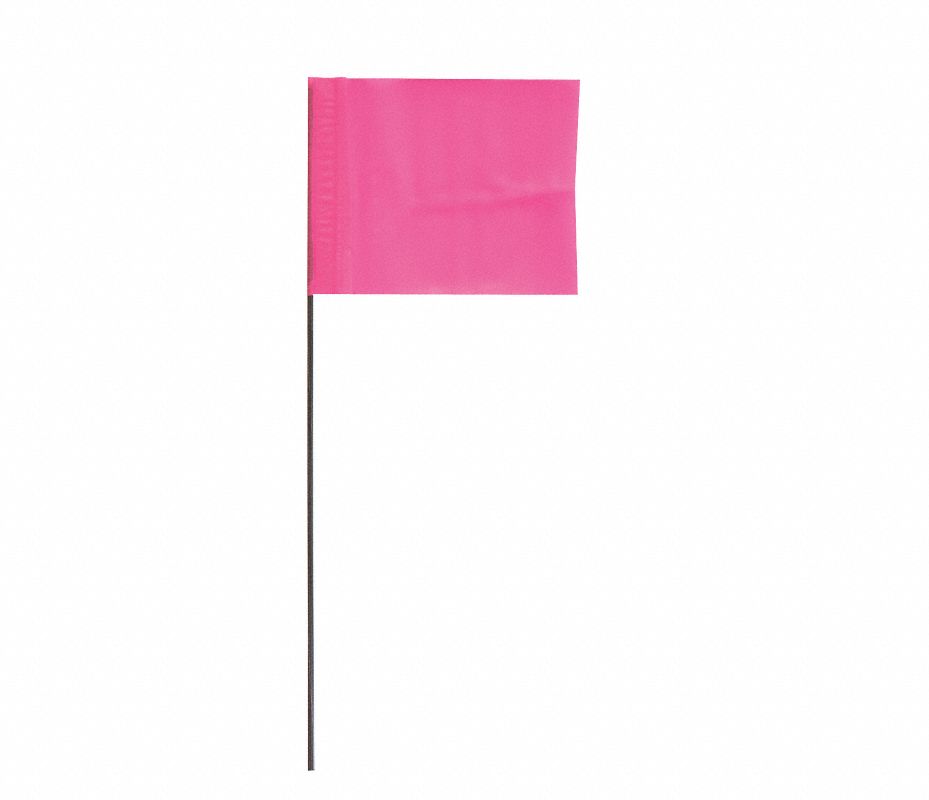 GRAINGER APPROVED Bandera p/Marcado,Rosa Fluo.,Vinil,PQ100 - Banderas ...