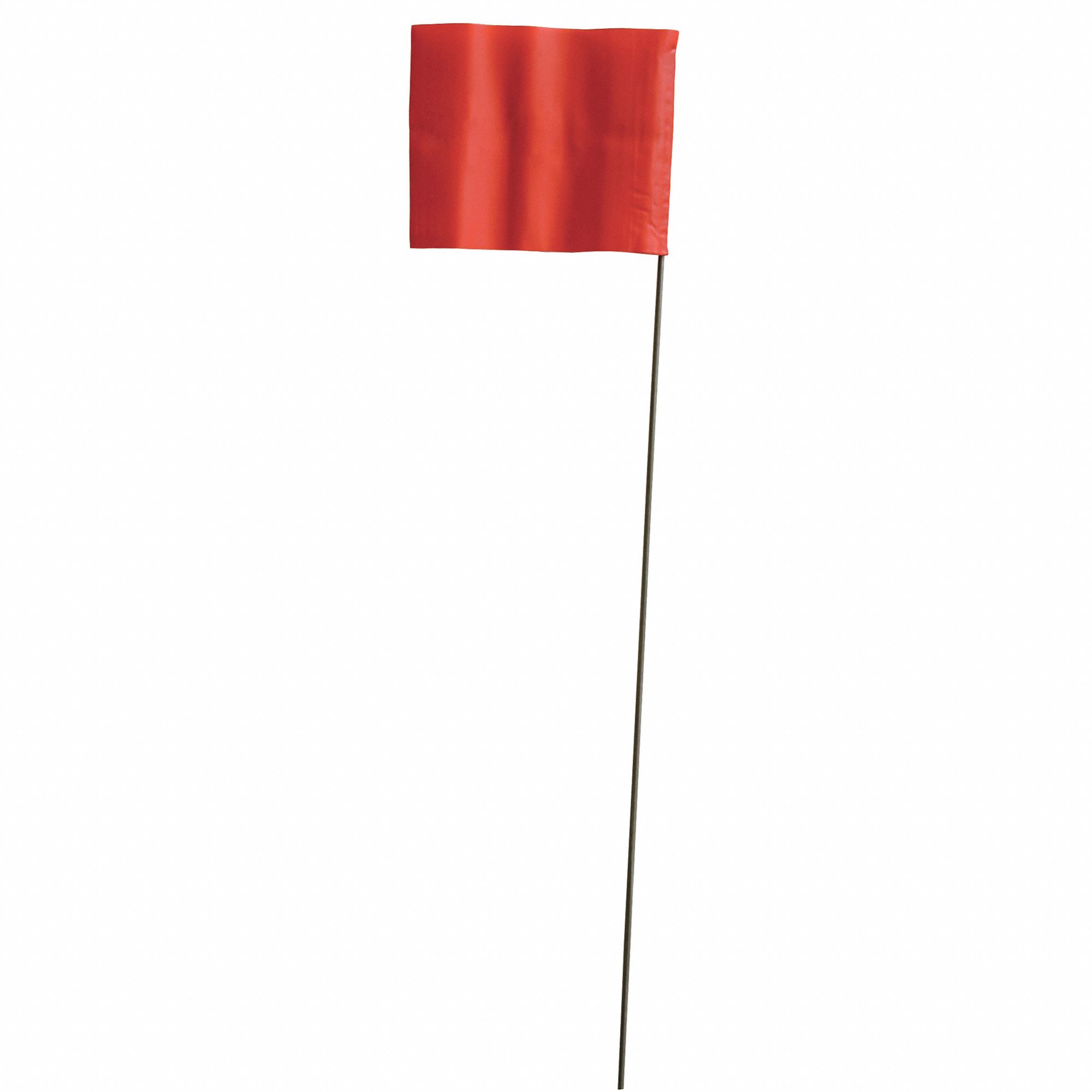 GRAINGER APPROVED Red Marking Flag, 2 1/2 in Flag Height, Solid Pattern