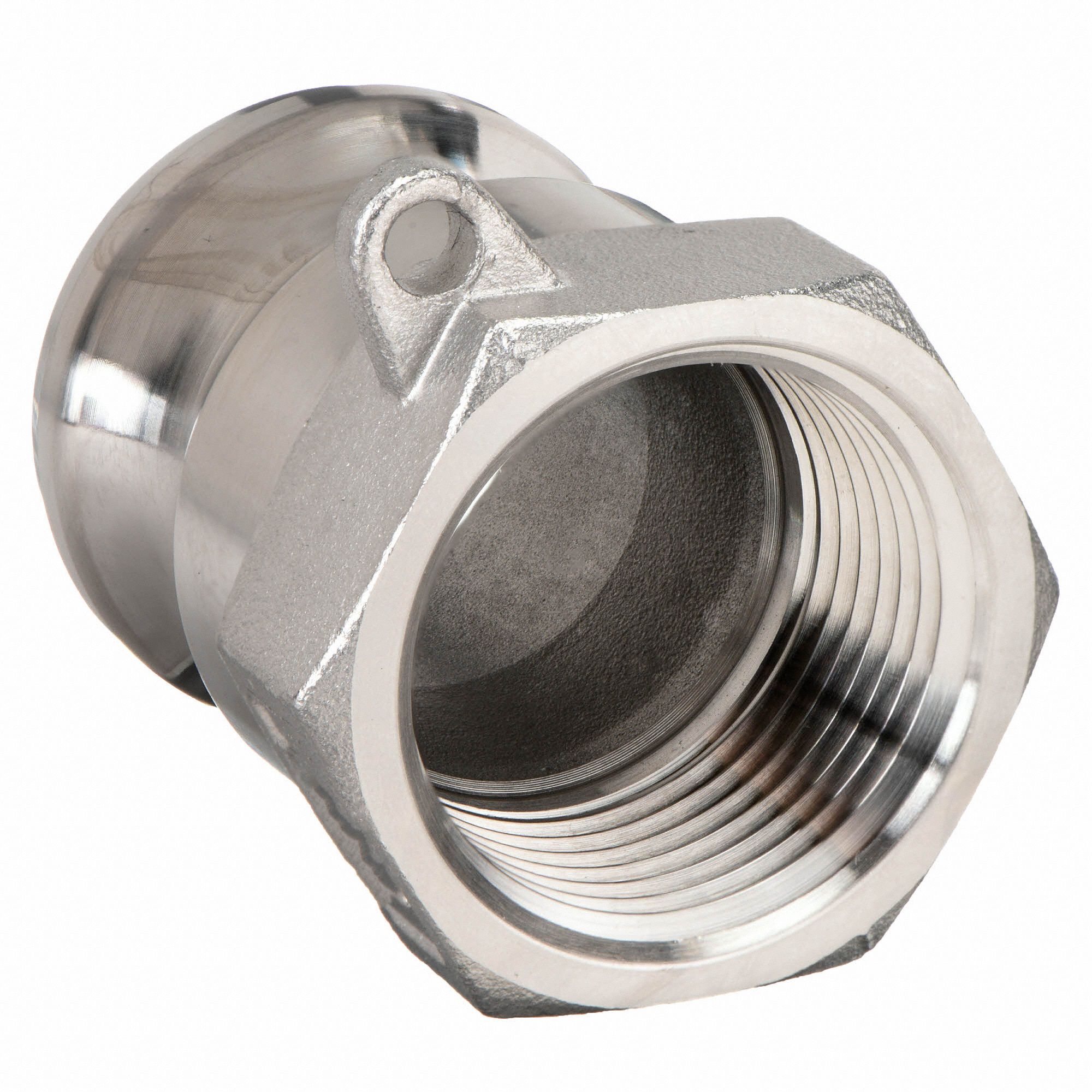 GRAINGER APPROVED Cam and Groove Adapter, Body Material 316 Stainless