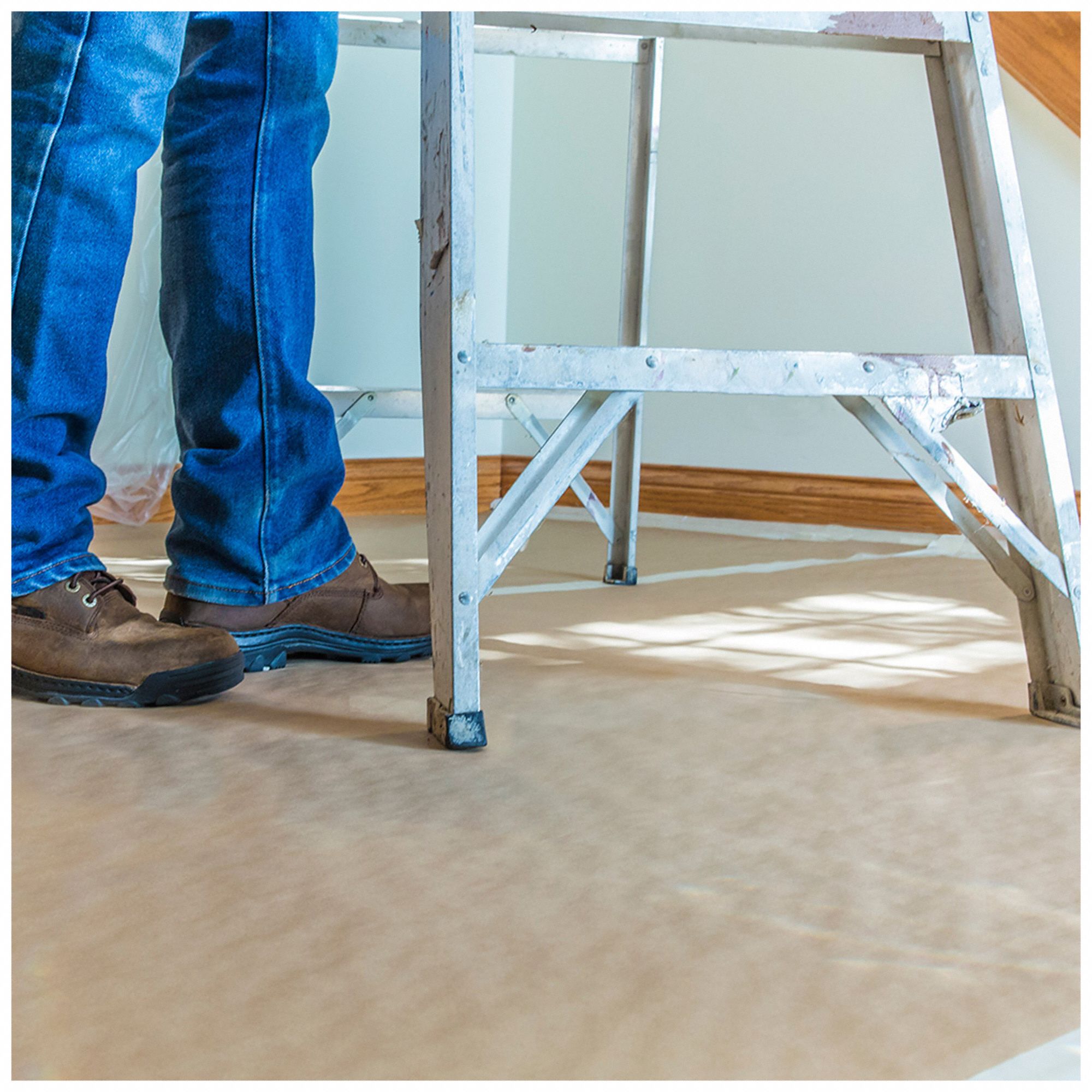 SURFACE SHIELDS Floor Protection Light Duty, 2 mil Thick, 300 ft Lg, 5