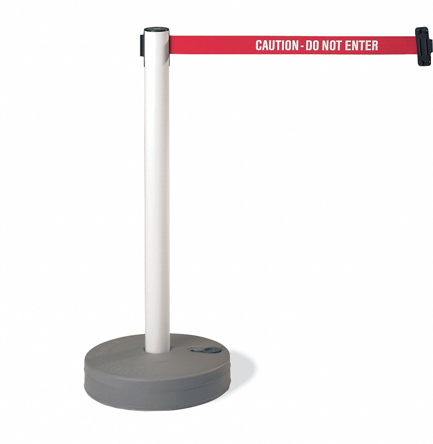 Barrier Post with Belt, Black and Yellow