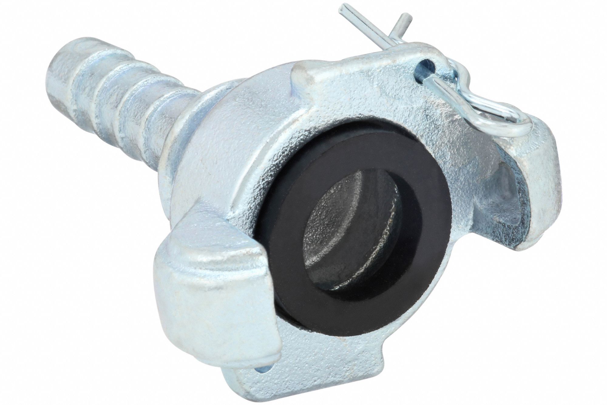 UNIVERSAL COUPLING, ⅜ IN HOSE FITTING, MALE, HOSE BARB, 150 PSI MAX. WORKING PRESSURE AT 70 ° F