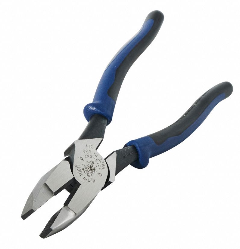 KLEIN TOOLS Linemans Pliers, Jaw Length 1 19/32 in, Jaw Width 1 1/4