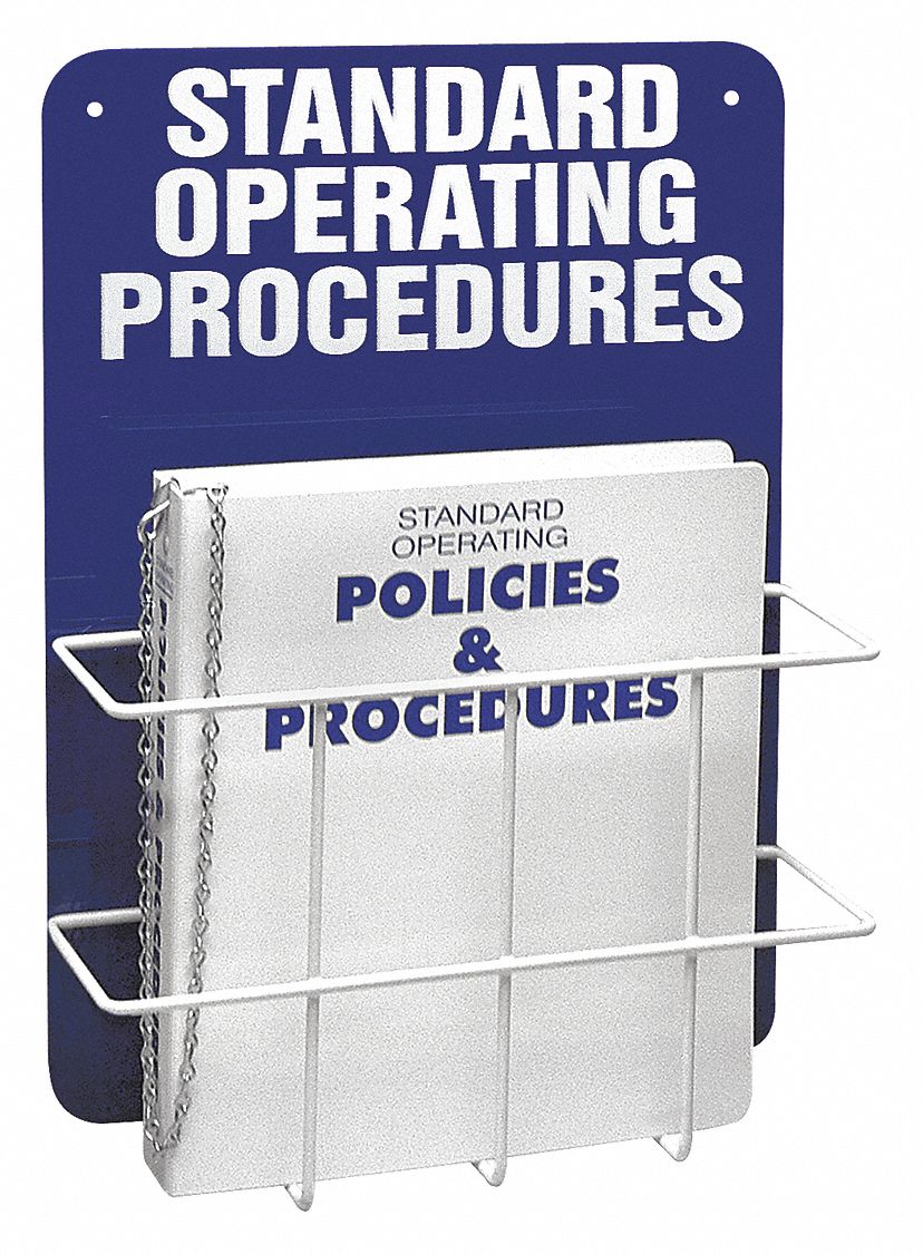 Brady Operation Procedures Center Wire Rack With Sign Std Op Procedures English Blue 3ly54 Sm681a Grainger