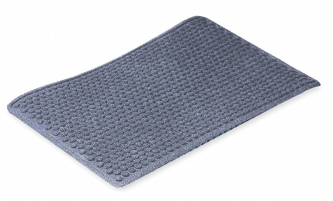 ENTRANCE MAT, 3 X 5 FT, ⅜ IN THICK, BLUE, ANTIMICROBIAL, INDOOR