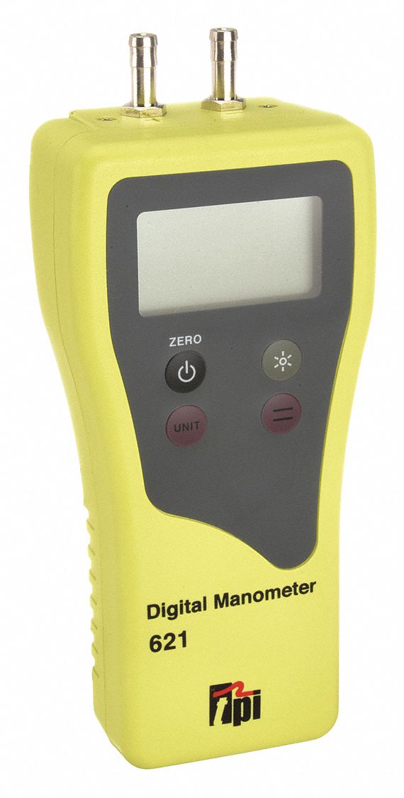 TEST PRODUCTS INTL., 120 in wc to 120 in wc, 5 Digit Backlit LCD