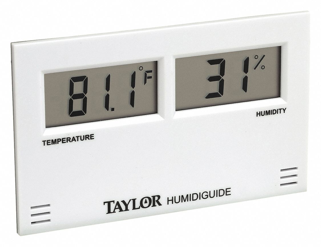 Indoor, 40° to 158°F/40° to 70°C, Digital Hygrometer 3LYG45566
