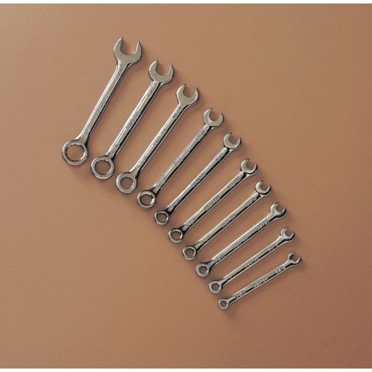 ARMSTRONG INDUSTRIAL HAND TOOLS Combination Wrench Set, Full Polish