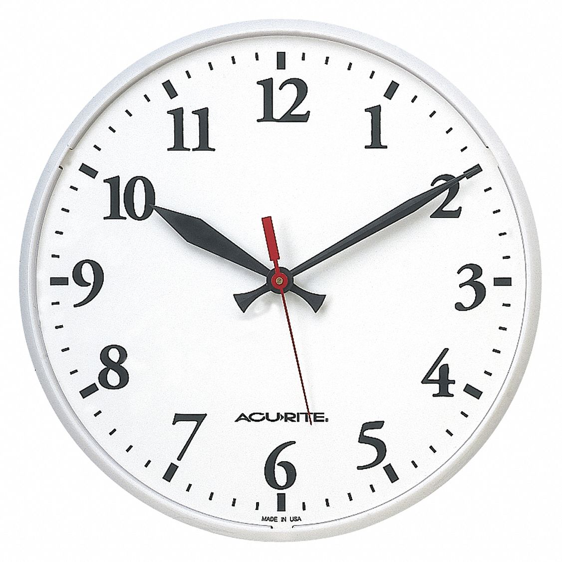 BASIC WHITE CLOCK,12 1/2 IN DIA