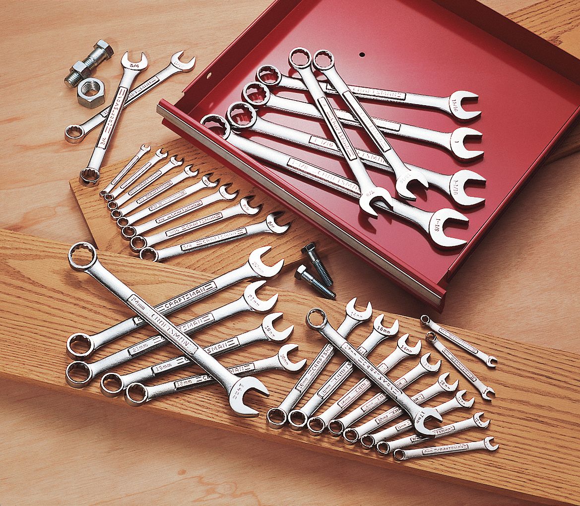 Combination Wrench Set, Full Polish - Grainger