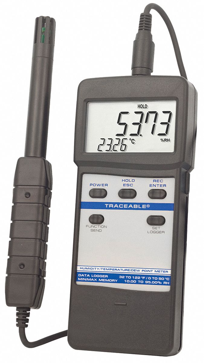 TRACEABLE Temperature Humidity Meter Cabled, With Calibration