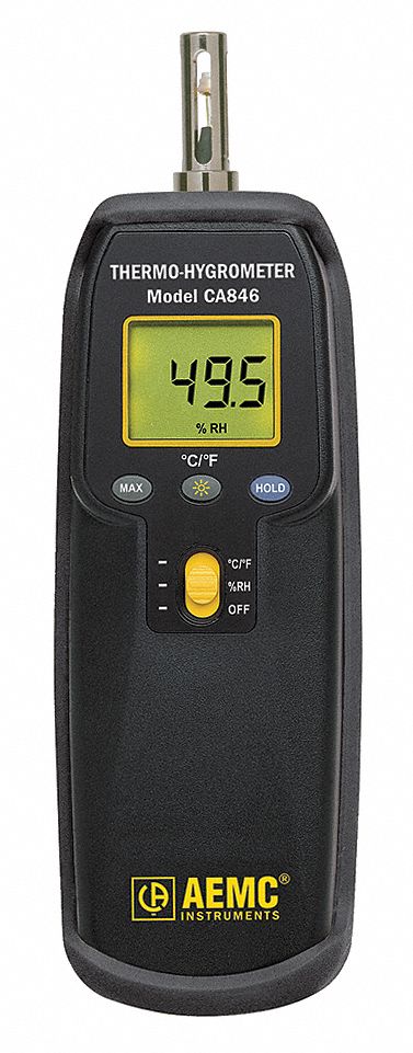 AEMC Medidor de Punto de Rocio, Rango de Temperatura (F) de -4° a 140°F,  Rango de Humedad Relativa de 0 a 100% - Psicrómetros y Medidores de Humedad  Digitales - 3LYX9