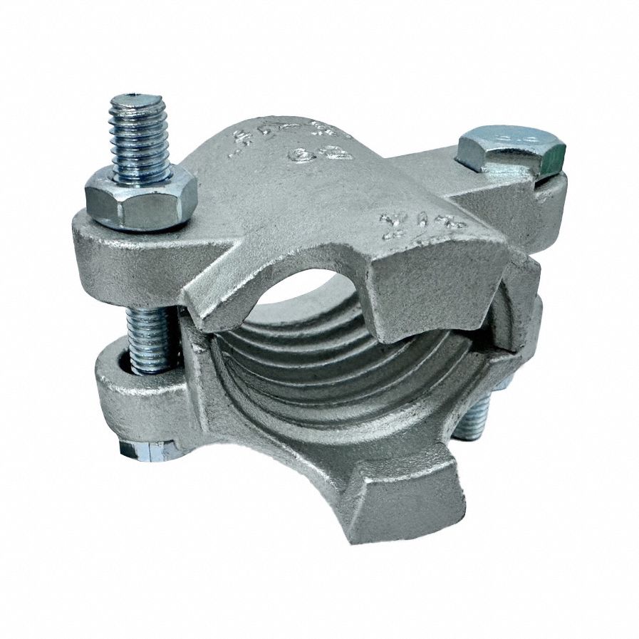 Steam Hose Clamp: For 1 1/2 in Hose Max O.D., For 1 5/16 in Hose Min O.D., 2 Bolts, Carbon Steel