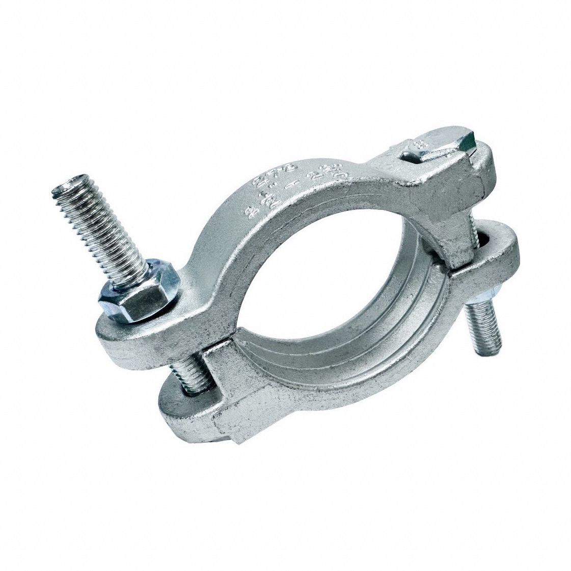 Hose Clamp: Zinc-Plated Steel Band, Smooth, External Hex, 2 1/2 in – 2 3/4 in Dia.