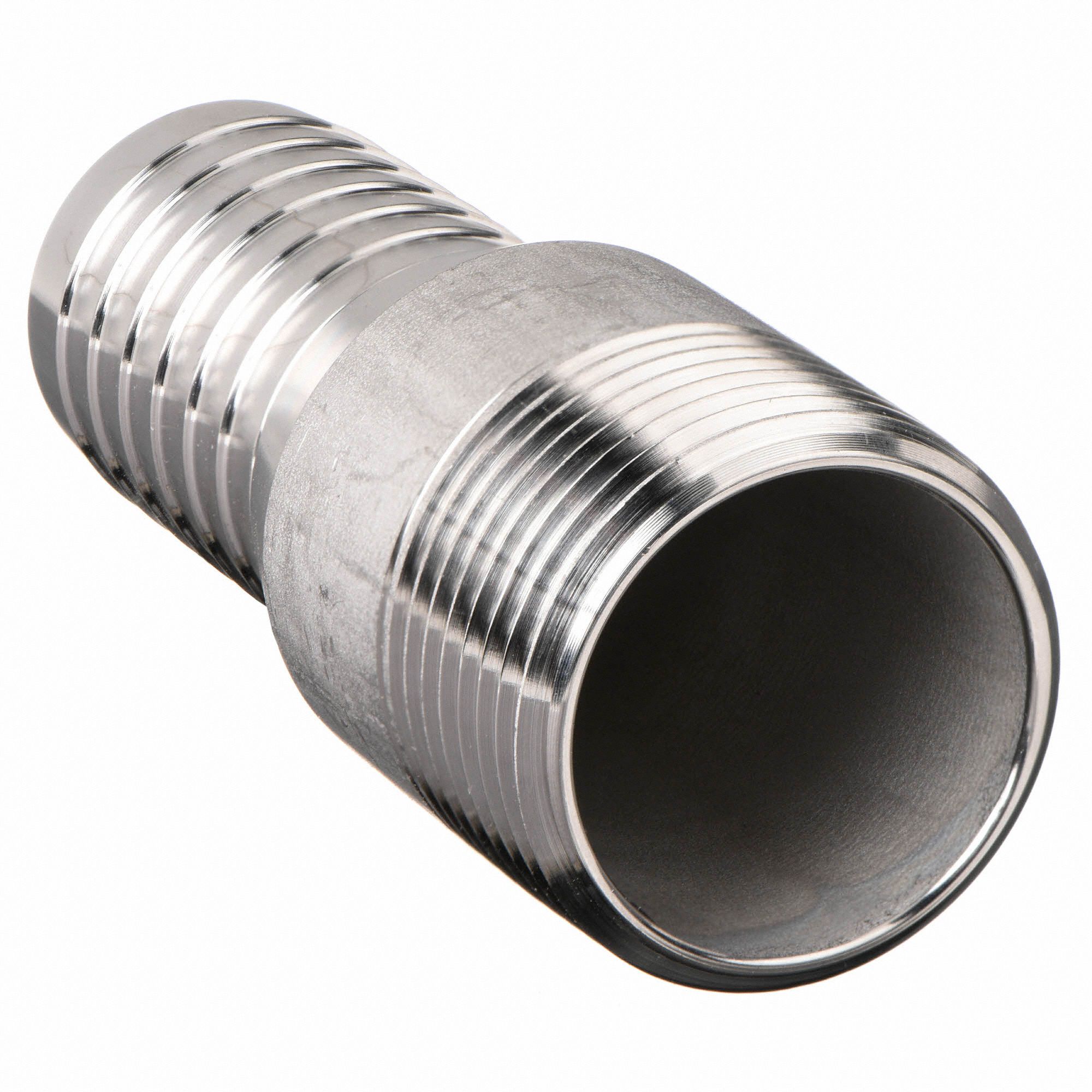 GRAINGER APPROVED Barbed Hose Fitting, Fitting Material 316 Stainless