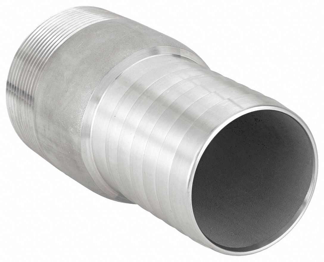 BARBED HOSE FITTING, FOR 2 IN HOSE ID, 316 SS X 316 STAINLESS STEEL, HOSE BARB X NPT