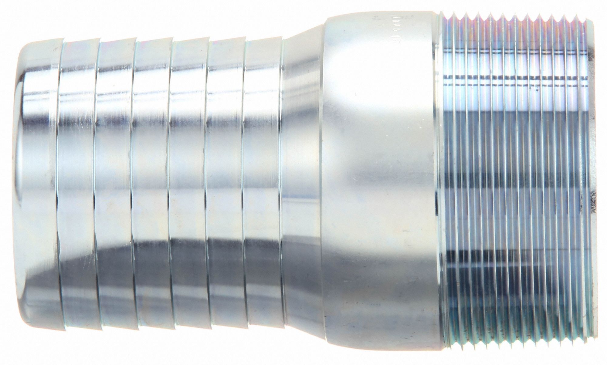 GRAINGER APPROVED Barbed Hose Fitting, Fitting Material Steel x Steel