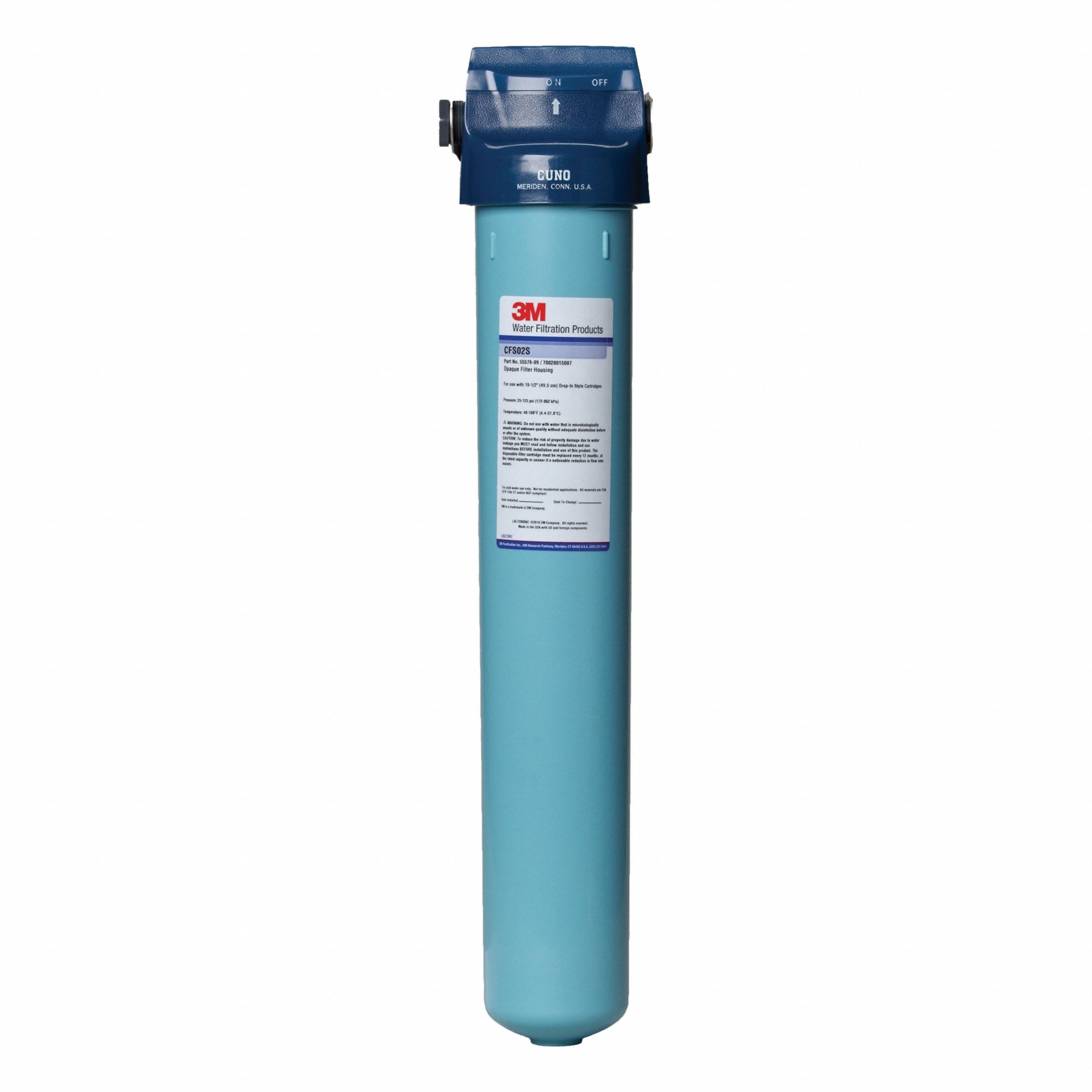 SOLVENTUM CORP DBA 3M HEALTHC Water Filter Cartridge: 5 micron, 8.01 gpm, 9 3/4 in Overall Ht (MPN CFS420IMF). Key specifications — Brand: SOLVENTUM CORP DBA 3M HEALTHC; Filter Media: Polyphosphate.
