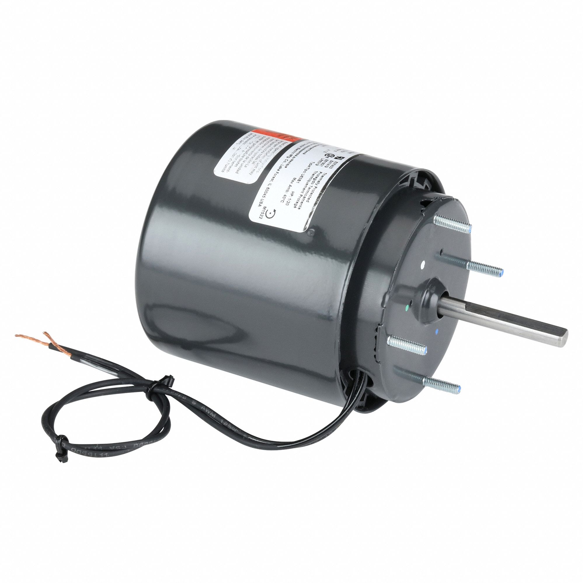 DAYTON, Totally Enclosed Fan-Cooled, 1/20 HP, HVAC Motor - 3M290 ...