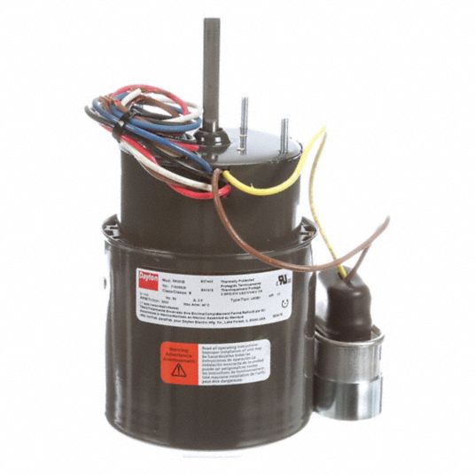DAYTON 1/8 HP, HVAC Motor, Permanent Split Capacitor, 3000 Nameplate