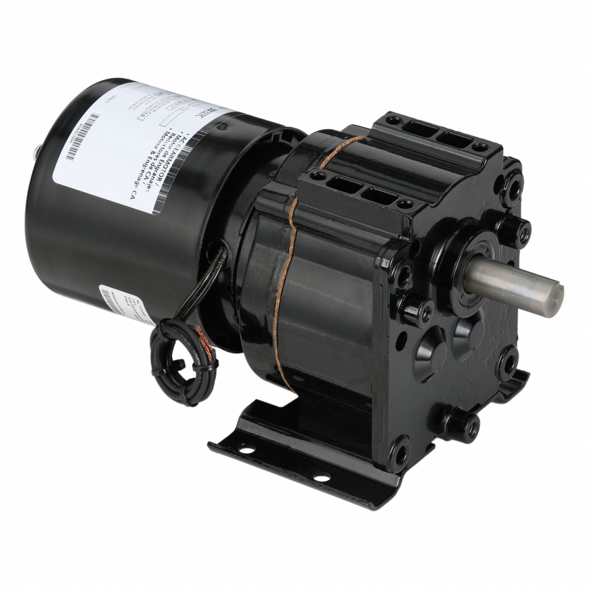 AC Gearmotor: Parallel, Single Output Shaft, Shaded Pole, TEFC, 6.1 RPM, 200 in-lb Max Torque