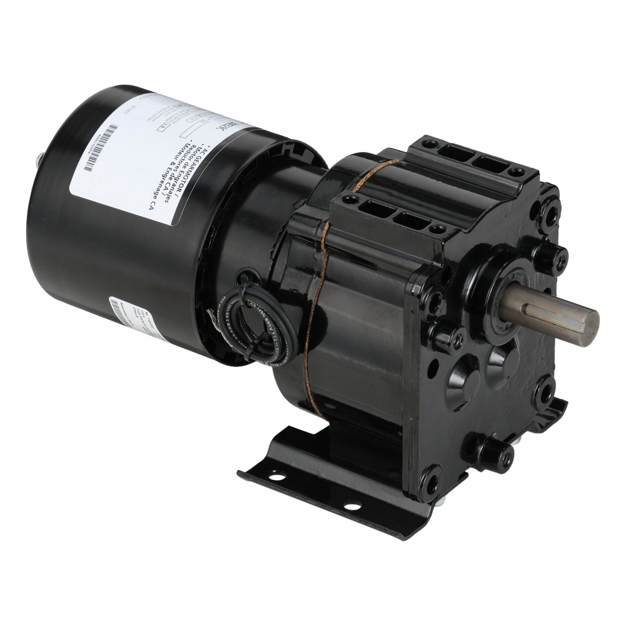 AC Gearmotor: Parallel, Single Output Shaft, Shaded Pole, TEFC, 30 RPM, 126 in-lb Max Torque