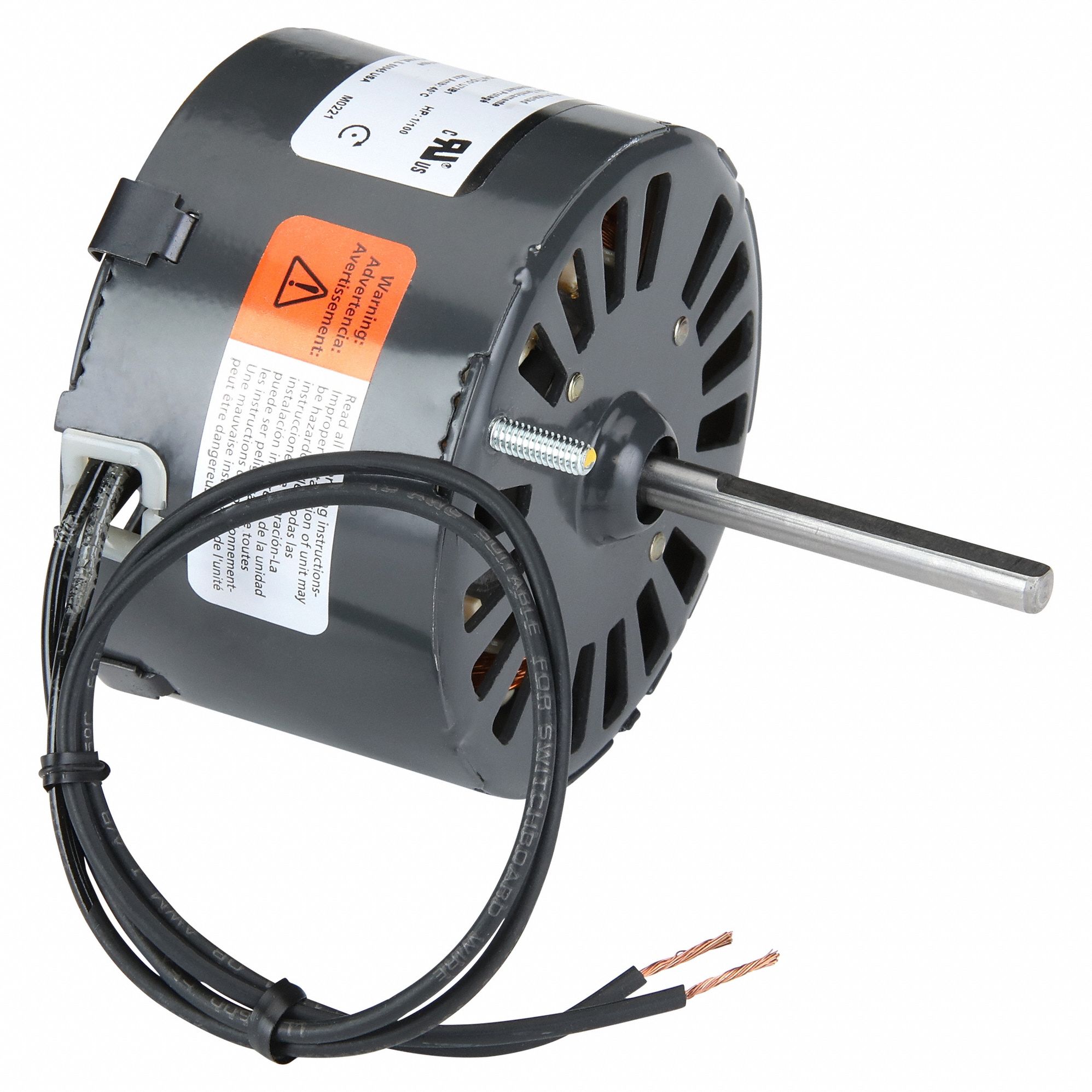 HVAC Motor: Stud, Shaded Pole, Single Phase, 1/100 hp, 1, 550 RPM, 3.3 Frame Size, 115V AC, B