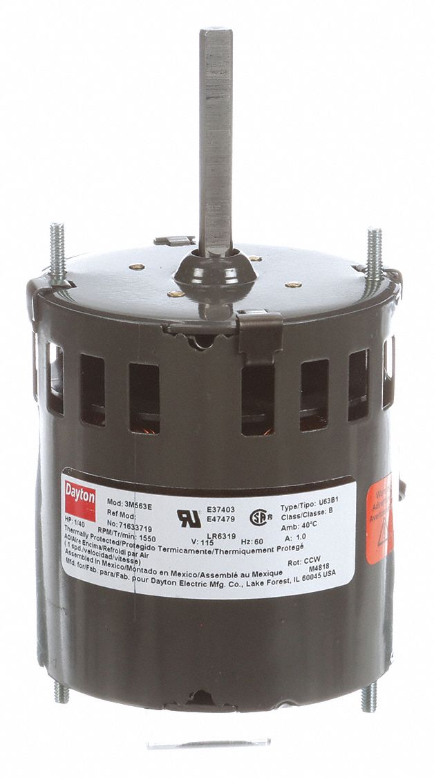 1 40 HP HVAC Motor Shaded Pole 1550 Nameplate RPM 115 Voltage