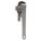 PIPE WRENCH, ALUMINUM, 1 1/2 IN JAW CAPACITY, SERRATED, 10 IN OVERALL L, I-BEAM