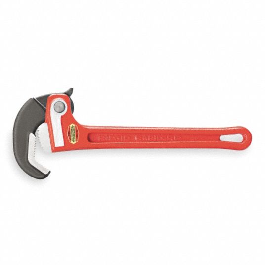 Straight Pipe Wrench, Cast Iron, Jaw Capacity 2 in, Overall Length 12 ...