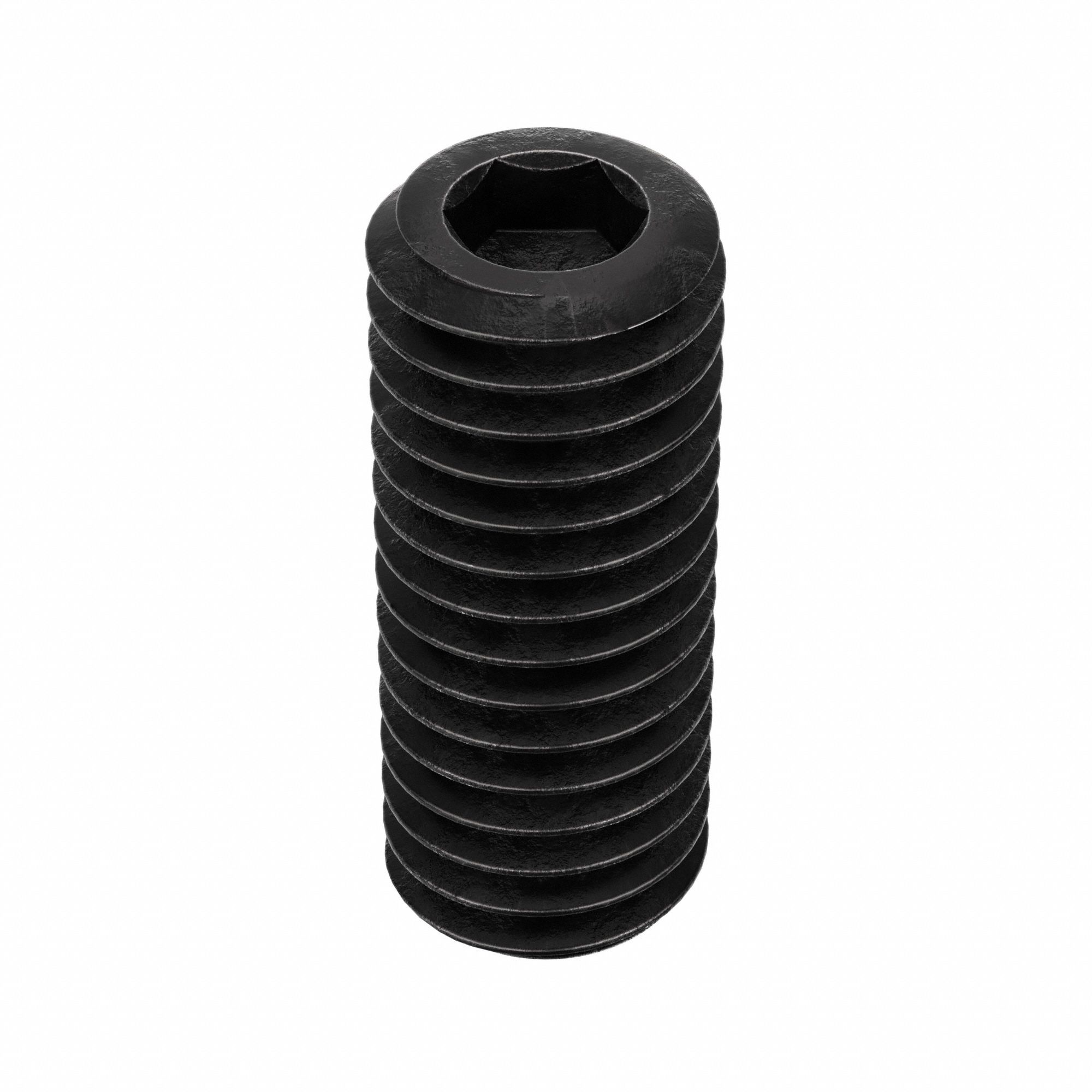 Socket Set Screw: #10-32 Thread Size, 1/2 in Overall Lg, Cup pt, Alloy Steel, Black Oxide, 100 PK