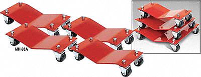 12 X 16 AUTO DOLLY 6000LB CAPACITY - SET OF 4