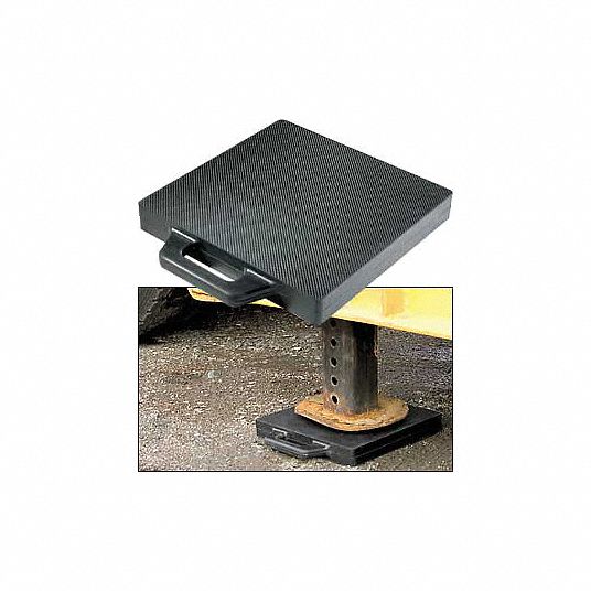 Outrigger Pad, Rubber, Outrigger Pad 3MHD8OP18X18R Grainger