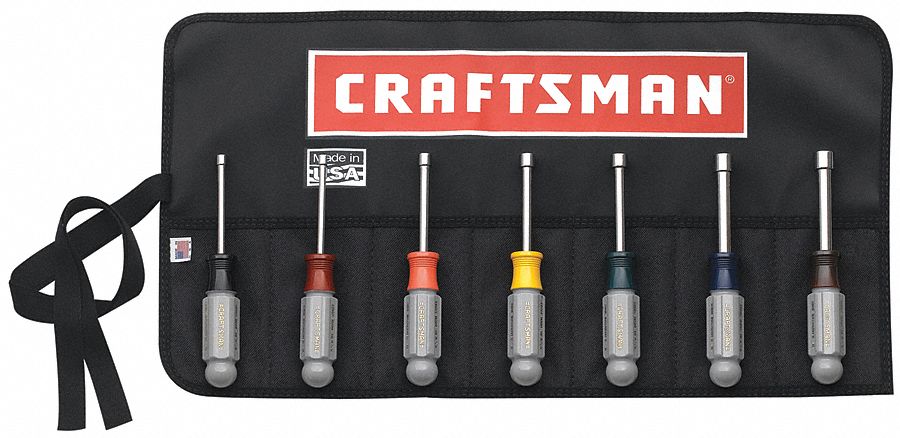 CRAFTSMAN Metric Nut Driver Set; Number of Pieces 7 3MHZ891279