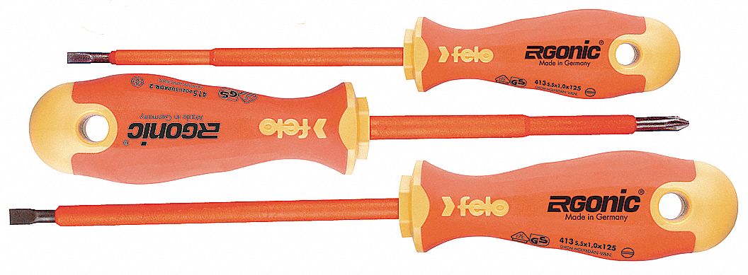 Ins. Screwdriver Set, Slot/Phillips, 3 Pc